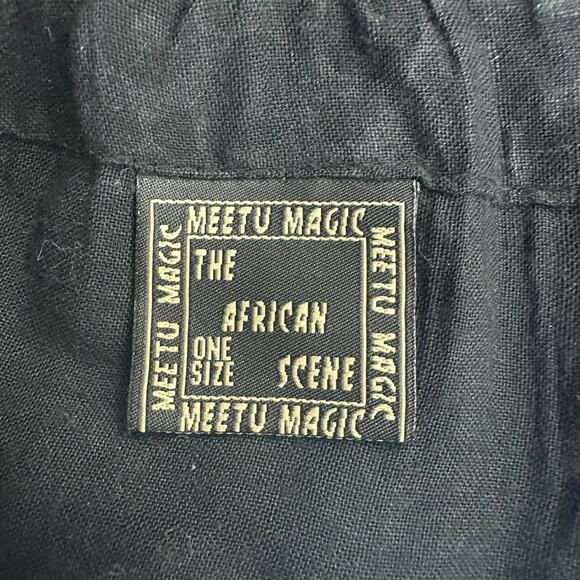 Meetu Magic The Afrian Scene Womens Pullon Skirt One Size Embroidered Drawstring - Picture 3 of 7